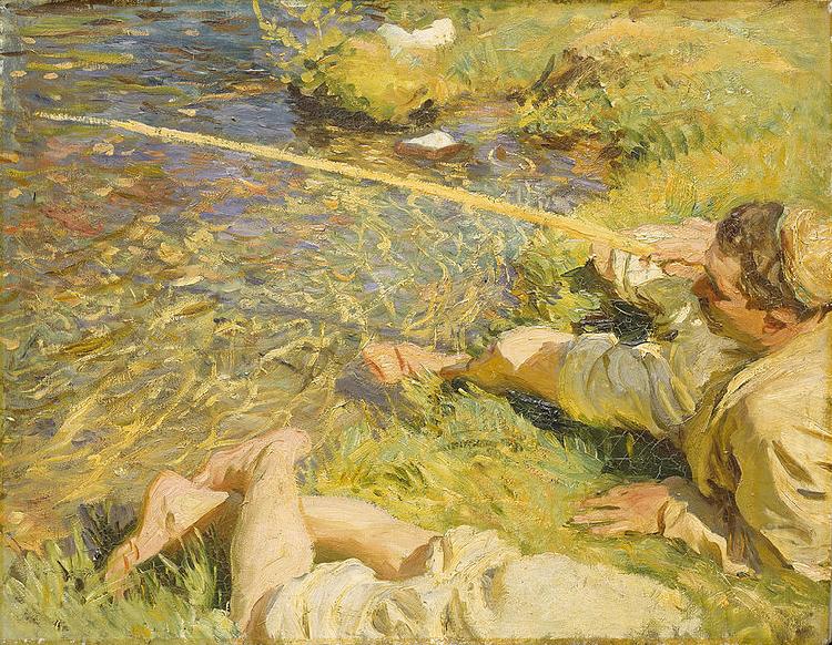 A Man Fishing, John Singer Sargent